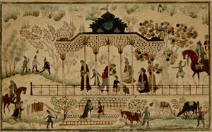 
	
		Two signed Safavid-style paintings on ivory, signed by Sani' Zadeh and Yusuf Zadeh, Iran,...