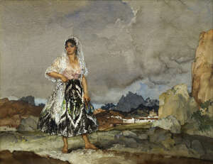 
	
		Sir William Russell Flint RA PRWS RSW, 
		Scottish 1880-1969- 
		 
		Rosalba; 
		 
		