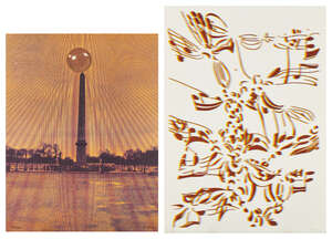 
	
		Pol Bury, 
		Belgian 1922-2005-
		 
		Obélisque and Music, c.1970-74; 
		 
		two...