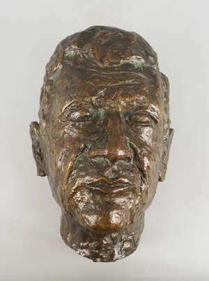 
	
		A bronze bust of a man, 20th century, attributed to be a Mr Rossi, with a base mounting...