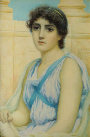 
	
		Norman Prescott-Davies FRS, 
		British 1862-1915- 
		 
		Portrait of a classical...
