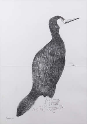 
	
		Mary Fedden OBE RA RWA, 
		British 1915-2012 - 
		 
		Cormorant, 2001; 
		 
		pencil on...