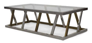 
	
		Manner of Romeo Rega, 
		 
		Chromed and brass coffee table, circa 1970, 
		Brass,...