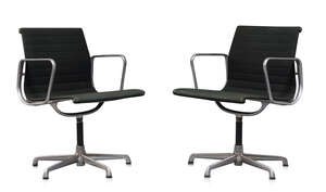 
	
		Charles and Ray Eames, a pair of model 'EA 108' office chairs for ICF Spa, Milan 
		
