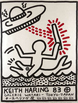
	
		Keith Haring, 
		American 1958-1990- 
		 
		Galerie Watari Poster, 1983
		 
		