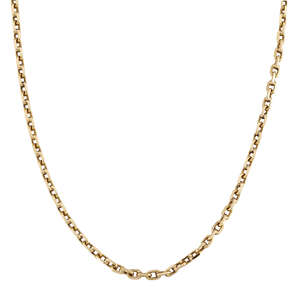 A faceted belcher-link neckchain, length 70.0cm