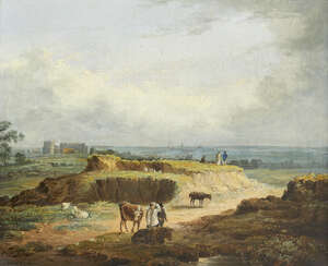 
	
		Patrick Nasmyth, 
		 
		Scottish 1787-1831- 
		 
		An open landscape, possibly...