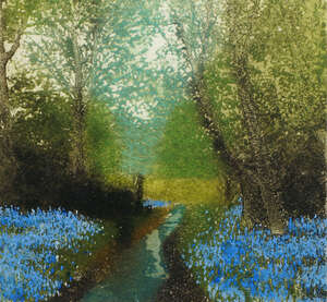 
	
		Jo Barry, British b.1944- Drown'd [sic]in Living Blue; etching in colours, signed, titled...