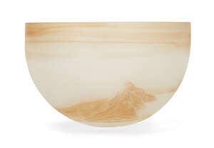 
	
		Charles Bray, 1922-2012, a glass bowl, 1988, 
		with sand-blasted exterior, polished...