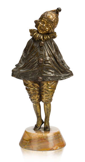 
	
		D.H Chiparus (1886-1947), a gilt and patinated bronze figure
		'Little Clown', c.1920,...