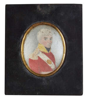 
	
		British School, 
		late 18th/early 19th century- 
		 
		Portrait miniature of a...