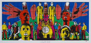 
	
		Gilbert & George,
		British b.1943 & b.1942-
		 
		Death After Life, 2009;
		 
		inkjet...