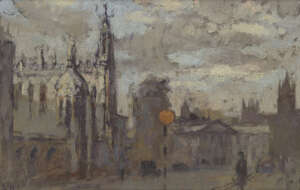 
	
		Bernard Dunstan RA, 
		British 1920-2017 - 
		 
		Cambridge; 
		 
		oil on board,...