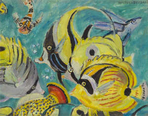 
	
		Mildred Bendall, 
		 
		French 1891-1977- 
		 
		 
		Poissons tropicaux