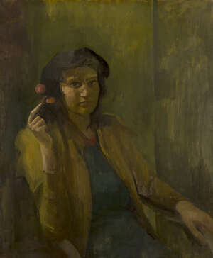 
	
		Sir Lawrence Gowing CBE RA, 
		British 1918-1991 - 
		 
		Cleo, 1946; 
		 
		oil on...