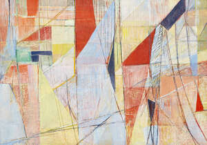 Paul Bercot,
		French 1898-1970- 
		
		Les Voiles, 1952;
		
		oil on canvas, signed and dated 52 lower left; signed, titled LES VOILES, and dated 52 on th