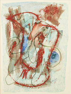 
	
		Henry Miller,  
		American 1891-1980 
		 
		Abstract;
		 
		mixed media on paper,...