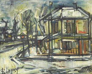 
	
		Roger Lersy,
		French 1920- 2004-
		 
		Street scene;
		 
		oil on canvas, signed...