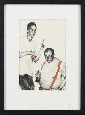 
	
		Andrew Ingram,
		British contemporary-
		 
		The Brothers Grotty, 2010;
		 
		pencil and...
