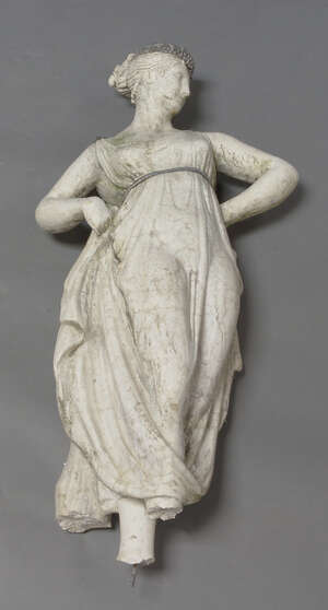 
	
		A reconstituted marble model of a classical muse, late 20th Century, with fluted...
