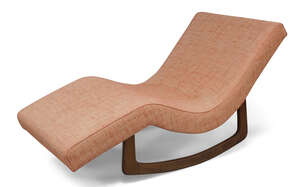 Adrian Pearsall (1925-2011)'Wave Rocker' chaise, circa 1960Walnut, fabric upholstery78cm high,...