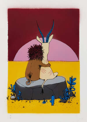 
	
		Dran, 
		French b.1979- 
		 
		Sunset, 2015; 
		 
		hand-finished screenprint in colors...