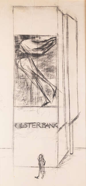 
	
		Dame Elisabeth Frink RA, 
		British 1930-1998- 
		 
		Design for the Ulster Bank...