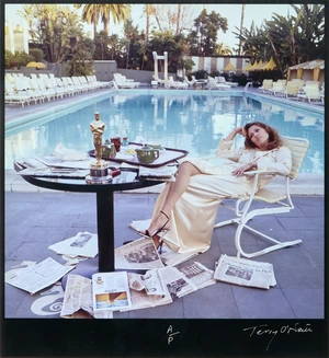 Terry O'Neill CBE,&nbsp;British 1938-2019,&nbsp;Faye Dunaway, 'Oscar', 1977;&nbsp;R-print (reversal print) with...