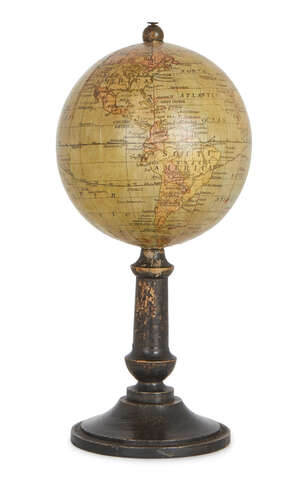 
	
		An early Victorian 3-inch terrestrial table globe, by W & AK Johnstone, mid 19th century,...