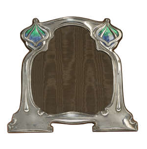 
	
		A large Art Nouveau silver and enamel photograph frame
		Mark of S & Co, Birmingham...