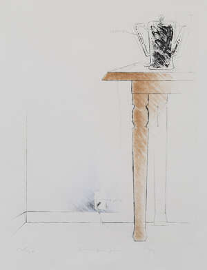 
	
		Ku-lim Kim,
		South Korean b.1936-
		 
		Untitled, 1979;
		 
		etching in colours on...