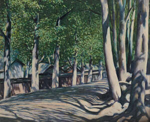 
	
		LONG QUAN, (Chinese, b.1956), oil on canvas, 'Sunshine Path, 1991', 50 x 60.5cm
		