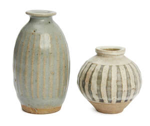 
	
		Katherine Pleydell-Bouverie (1895-1985), a small stoneware vase
		c. 1940-60, impressed...