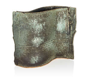 
	
		Emily Myers (b.1965), 
		 
		Studio pottery wave-form hand-built vessel, late...