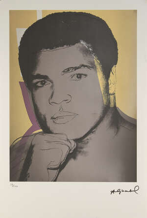 After Andy Warhol, American 1928-1987, Muhammad Ali; screenprint in colours on wove, numbered...