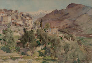 Rose Mead,
British 1867-1946-
St Paul de Vence, France, 1933;
watercolour on paper, signed lower...