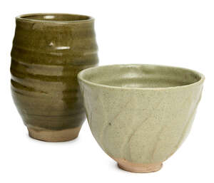 
	
		Katherine Pleydell-Bouverie (1895-1985), a flared stoneware bowl
		c. 1940-60, impressed...