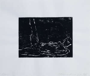 
	
		Tracey Emin CBE RA,
		British b.1963-
		 
		Crane, 2015;
		 
		woodut on 71 gsm Misumi...