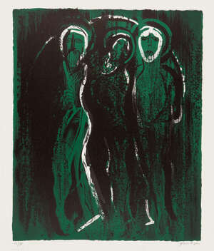 
	
		John Piper CH, 
		British 1903-1992- 
		 
		Saints from Anno Santo, 1975; 
		 
		