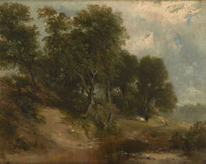 
	
		Attributed to George Vincent, 
		British 1796-c.1832- 
		 
		Norfolk landscape;...