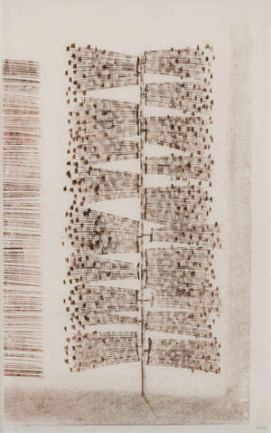 
	
		Harry Bertoia,
		American 1915-1978-
		 
		Untitled (33a & 1053);
		 
		monotype on...