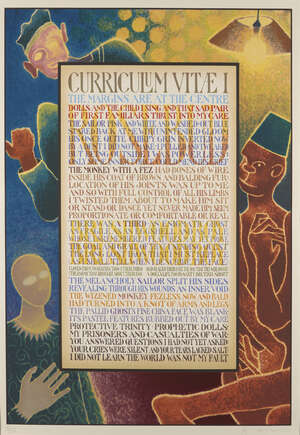 
	
		Tom Phillips  CBE RA, 
		British b.1937- 
		 
		 
		Curriculum Vitae I,1990, and...