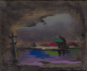 Siegfried Alva, 
German 1901-1973- 
 
Untitled, circa 1950; 
 
oil on canvas, signed lower left,...