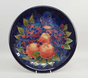 
	
		A Moorcroft plate, Finches, impressed marks to base, 36cm diameter

	

