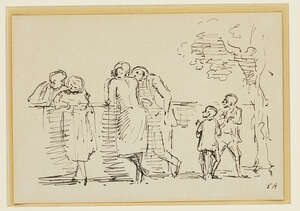 
	
		WITHDRAWN Edward Ardizzone CBE RA,
		British 1900-1979-
		 
		Courting Couples Watched...
