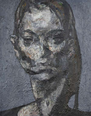 
	
		Sam Dillemans,
		Belgian b.1965-
		Anja, 1993-1995;
		oil on Canvas, signed and dared...