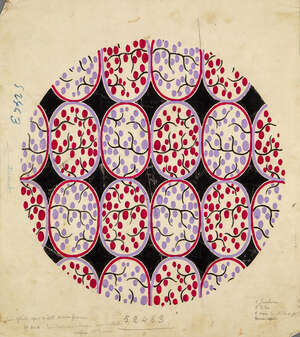 Robert Gattiker, gouache on paper, three fabric designs for Bianchini-Ferrier,
c.1930, each...