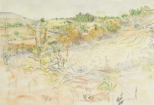 
	
		Anthony Gross CBE RA, 
		British 1905-1984- 
		Hillside in Autumn;
		 
		pen, ink and...