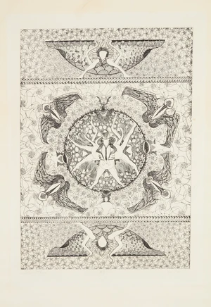 Suha Sharif Yusuf (Iraqi b. 1955-),Untitled, 1972;
Etching on paper, black ink,&nbsp; signed and dated in...