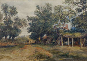 
	
		David Cox Jnr ARWS, British 1809-1885- 'Near Streatham', 1843; watercolour, signed and dated,...